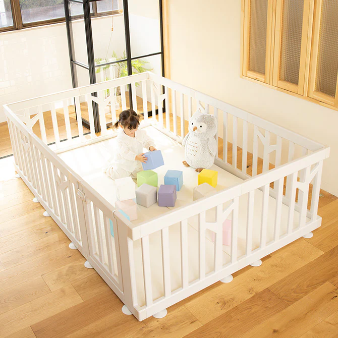 ベビーサークルバーチドア付き10枚セット+折りたたみバーチマット | iFam(アイファム)